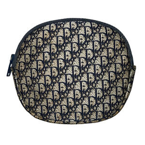 Christian Dior Oblique Blue Canvas Leather Coin Purse